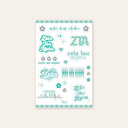 Sorority Sticker Sheet - Phi Mu