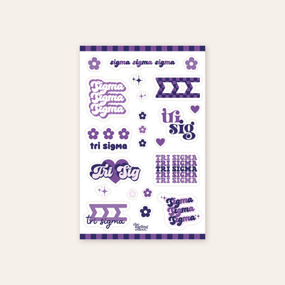 Sorority Sticker Sheet - Phi Mu