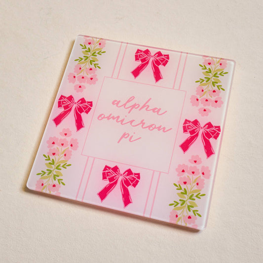 Sorority Acrylic Coaster: Alpha Omicron Pi