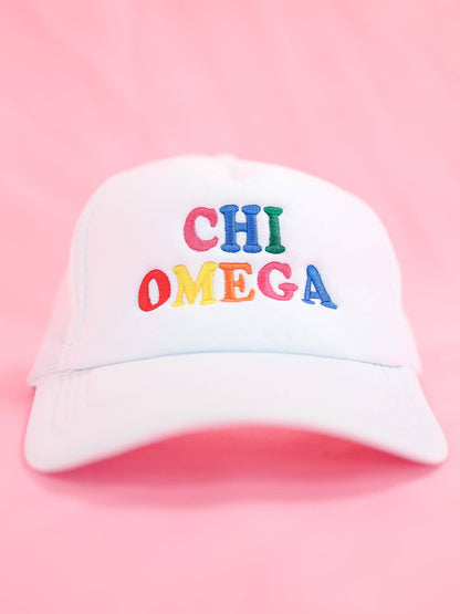 Sorority Fun Times Trucker Hat: ALPHA OMICRON PI