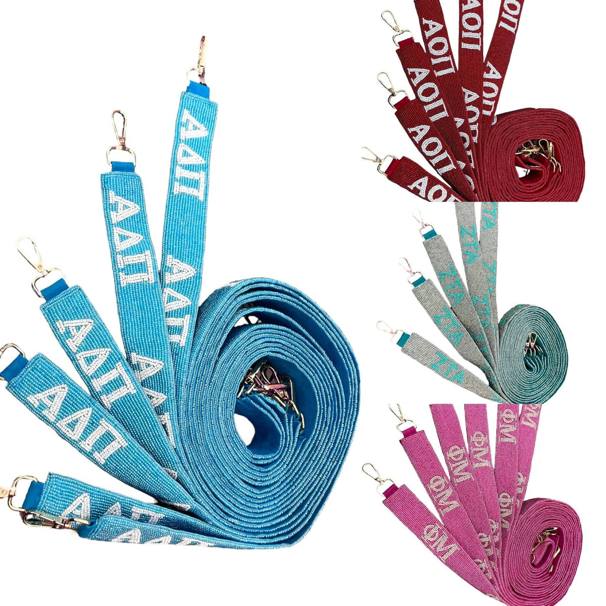 Sorority Beaded Purse Straps - Alpha Omicron Pi