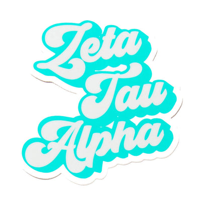 Sorority RETRO Script Decal Sticker: Alpha Omicron Pi