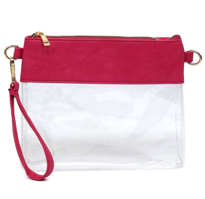 Game Day Clear Crossbody Bag Purse : Champagne Gold