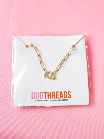 Rhinestone Sorority Necklace: ALPHA GAMMA DELTA