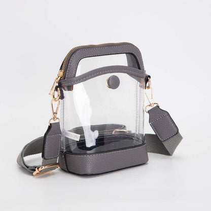Carly Clear Mini Crossbody Bag: Gold