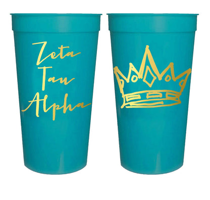 Sorority Gold Metallic Printed Stadium Cup: Kappa Delta