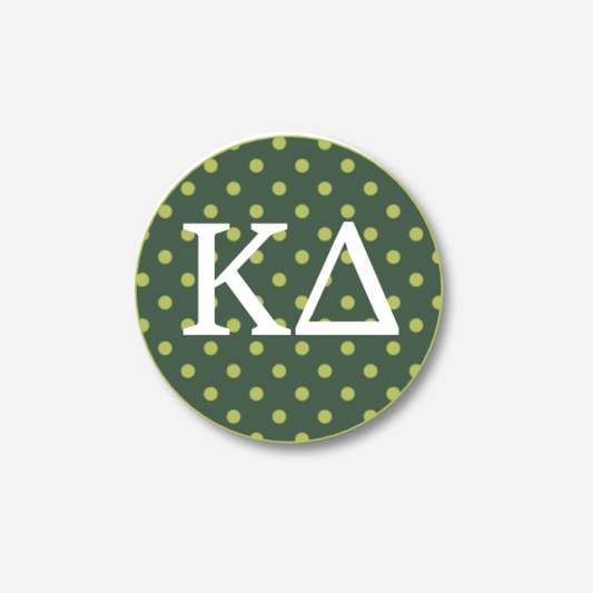 Kappa Delta Button Pin: Polka Dots