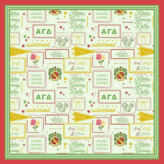Alpha Gamma Delta Sorority Silk Scarf