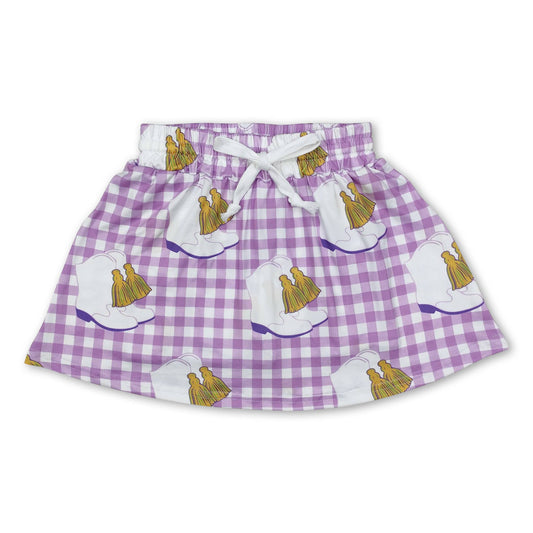 Mardi Gras Purple Booties girls skirt