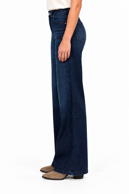 1822 Denim - 28" Petite Better Butter Slim Wide Leg Jean in Yanique