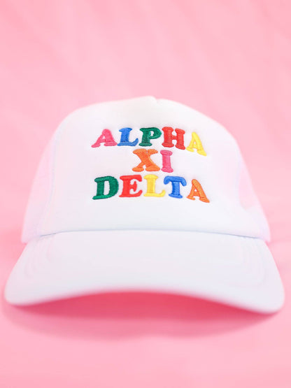 Sorority Fun Times Trucker Hat: PHI MU