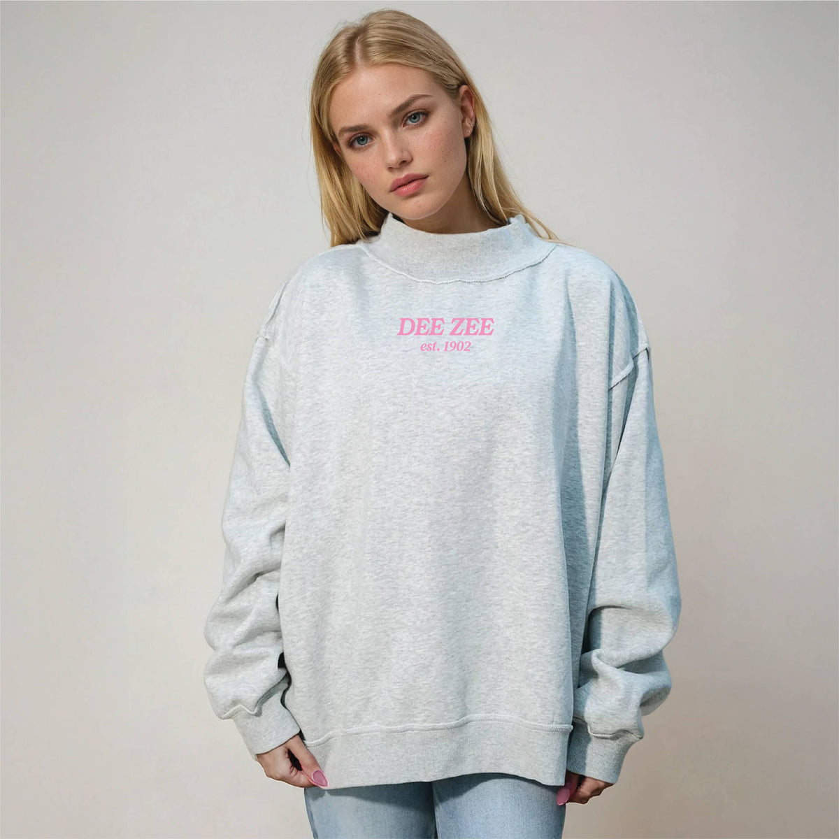 PREORDER : Sorority Chapter Mockneck Sweatshirt : Alpha Omicron Pi