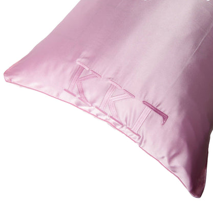 Sorority Pink Embroidered Satin Pillowcase: Alpha Gam