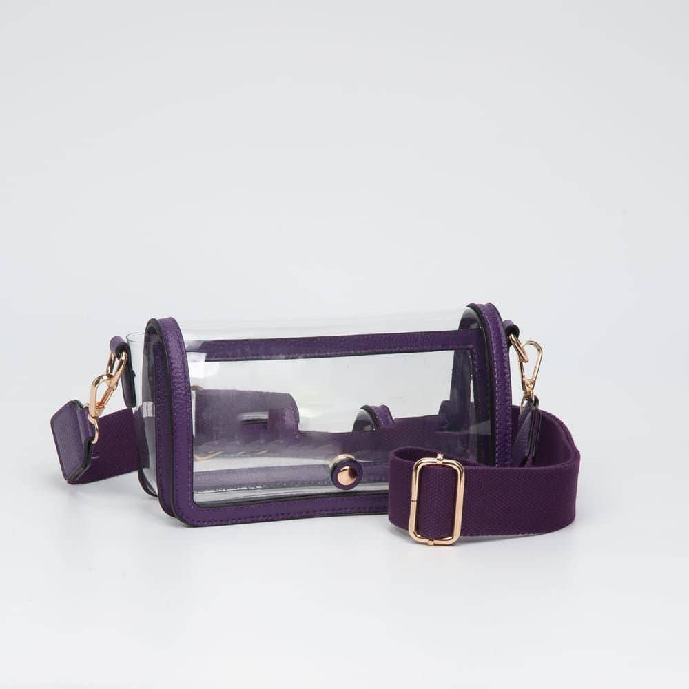 Lindsay Clear Gameday Crossbody Bag: Leopard