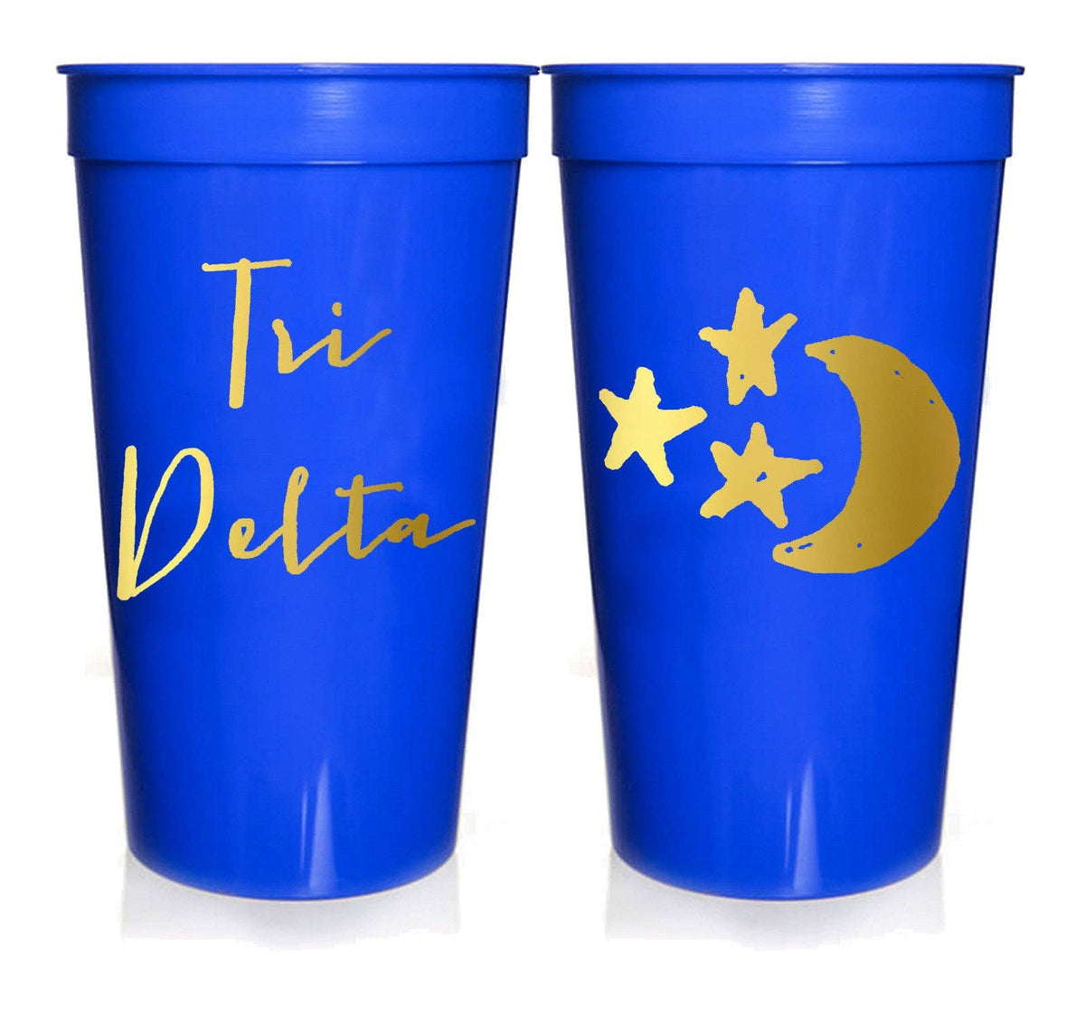 Sorority Gold Metallic Printed Stadium Cup: Phi Mu