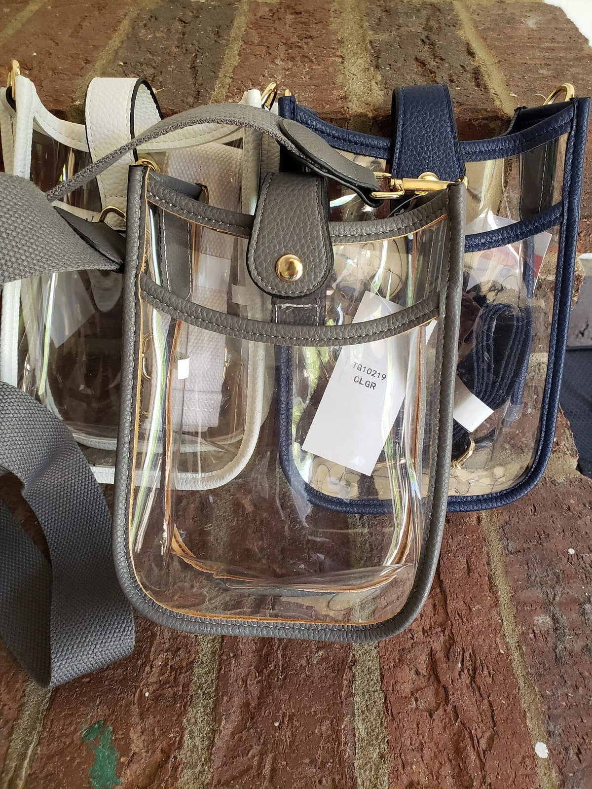 Game Day Mini Clear Crossbody Bag Purse : Gold