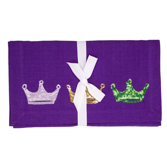 Victoria Mardi Gras Sequins Crown Runner   Purple/Gold/Green/Light Purple 13x60