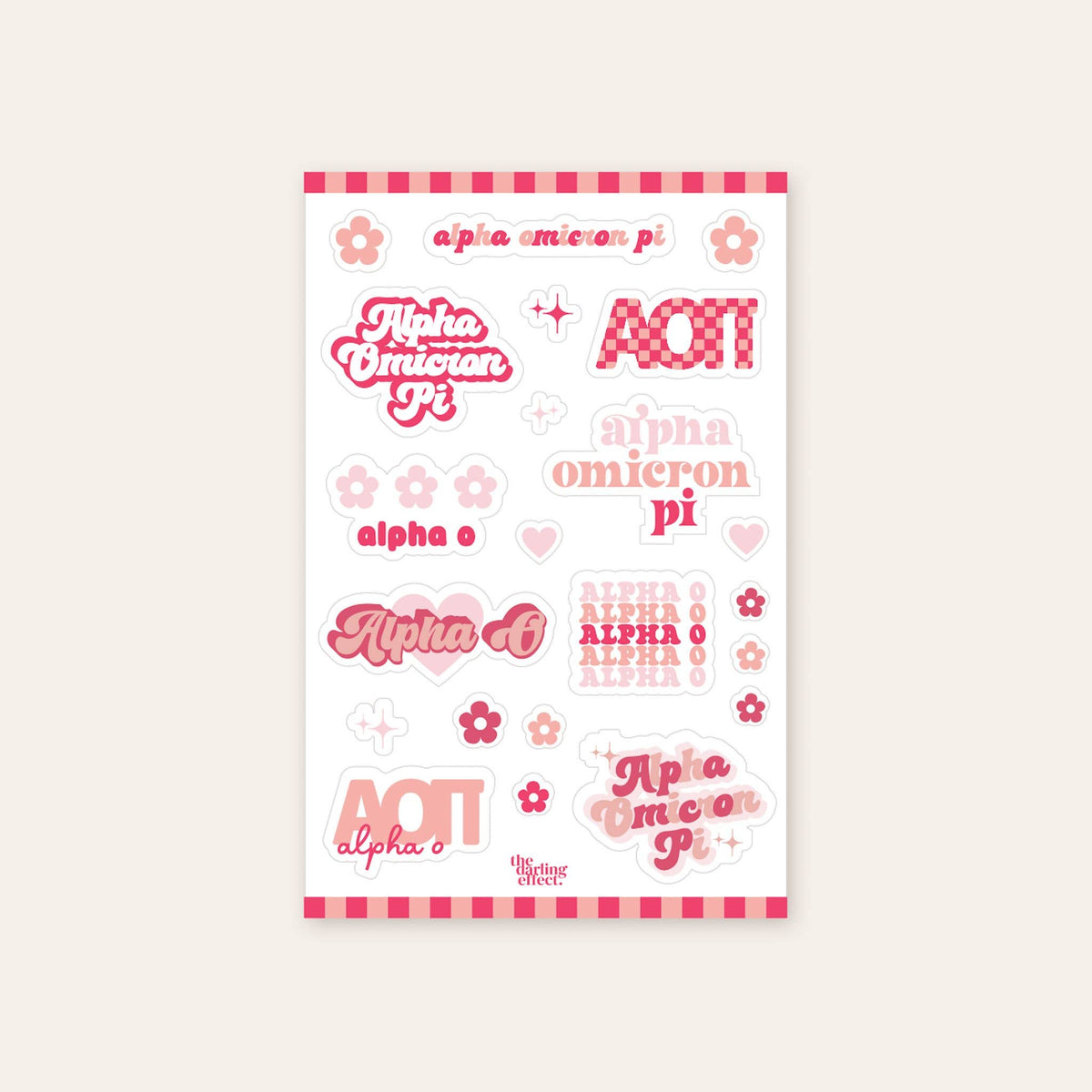 Sorority Sticker Sheet - Phi Mu