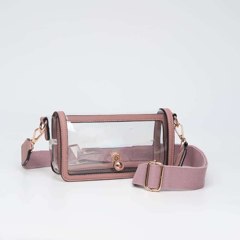 Lindsay Clear Gameday Crossbody Bag: Leopard