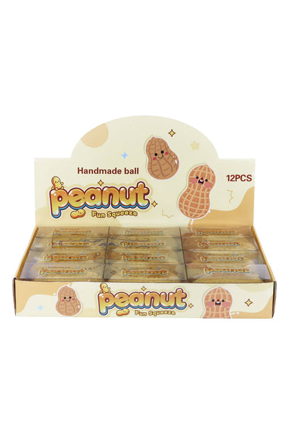 PREORDER : Peanut Zero Rebound TPR Crunchy Bead Slime Filled Squishy: BEIGE / ONE SIZE