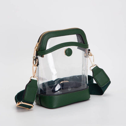 Carly Clear Mini Crossbody Bag: Gold