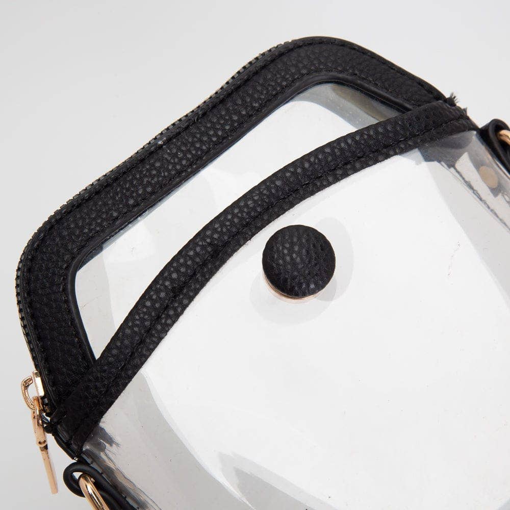Carly Clear Mini Crossbody Bag: Gold