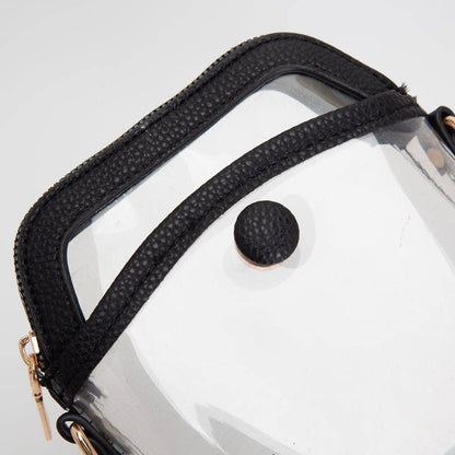 Carly Clear Mini Crossbody Bag: Gold