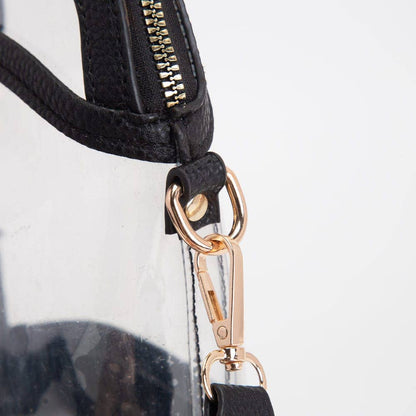 Carly Clear Mini Crossbody Bag: Gold