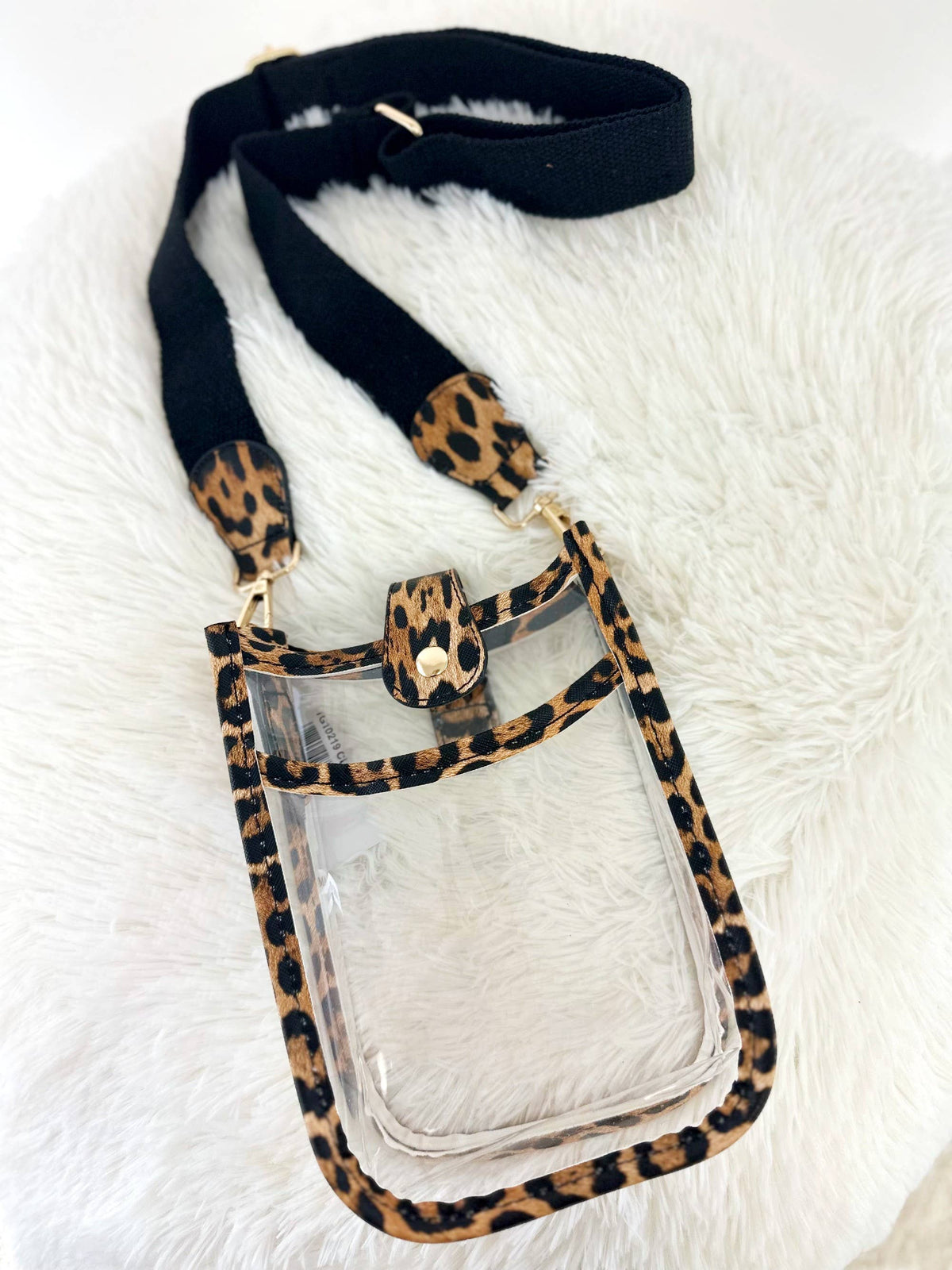 Game Day Mini Clear Crossbody Bag Purse : Gold
