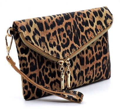 Sienna Leopard Print Envelope Crossbody Bag