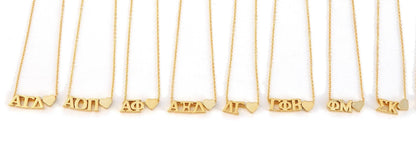 I Love My Sorority: Greek Letters Heart Necklace: Alpha Gamma Delta