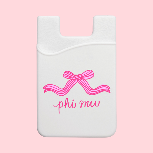 Phi Mu Coquette Bow Sorority Phone Wallet