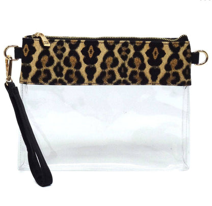 Game Day Clear Crossbody Bag Purse : Leopard