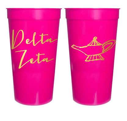 Sorority Gold Metallic Printed Stadium Cup: Chi Omega