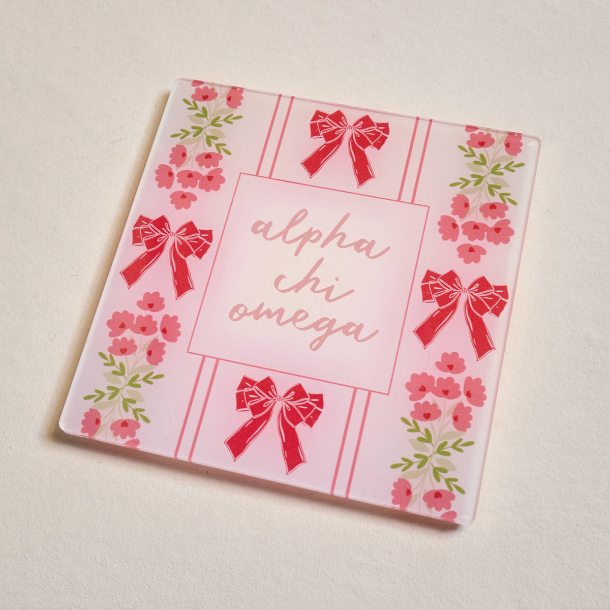 Sorority Acrylic Coaster: Alpha Omicron Pi