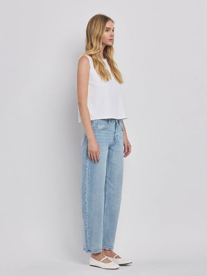 PREORDER: Lovervet by VERVET - HIGH RISE LIGHT WASH BARREL LEG JEANS