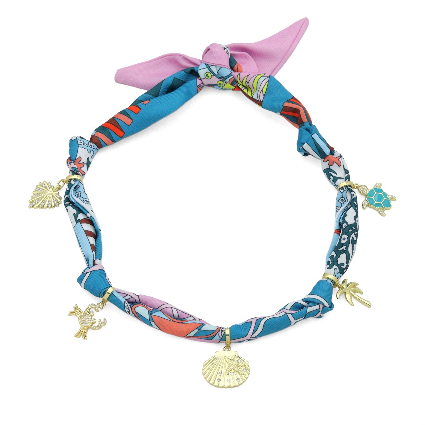 Silk Scarf Statement Necklace : Scarf only (No pendant)