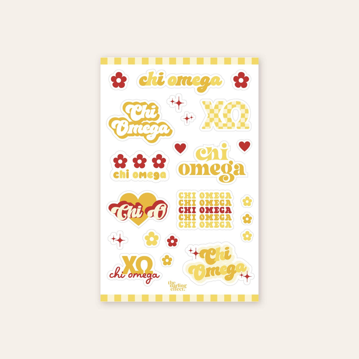 Sorority Sticker Sheet - Alpha Omicron Pi