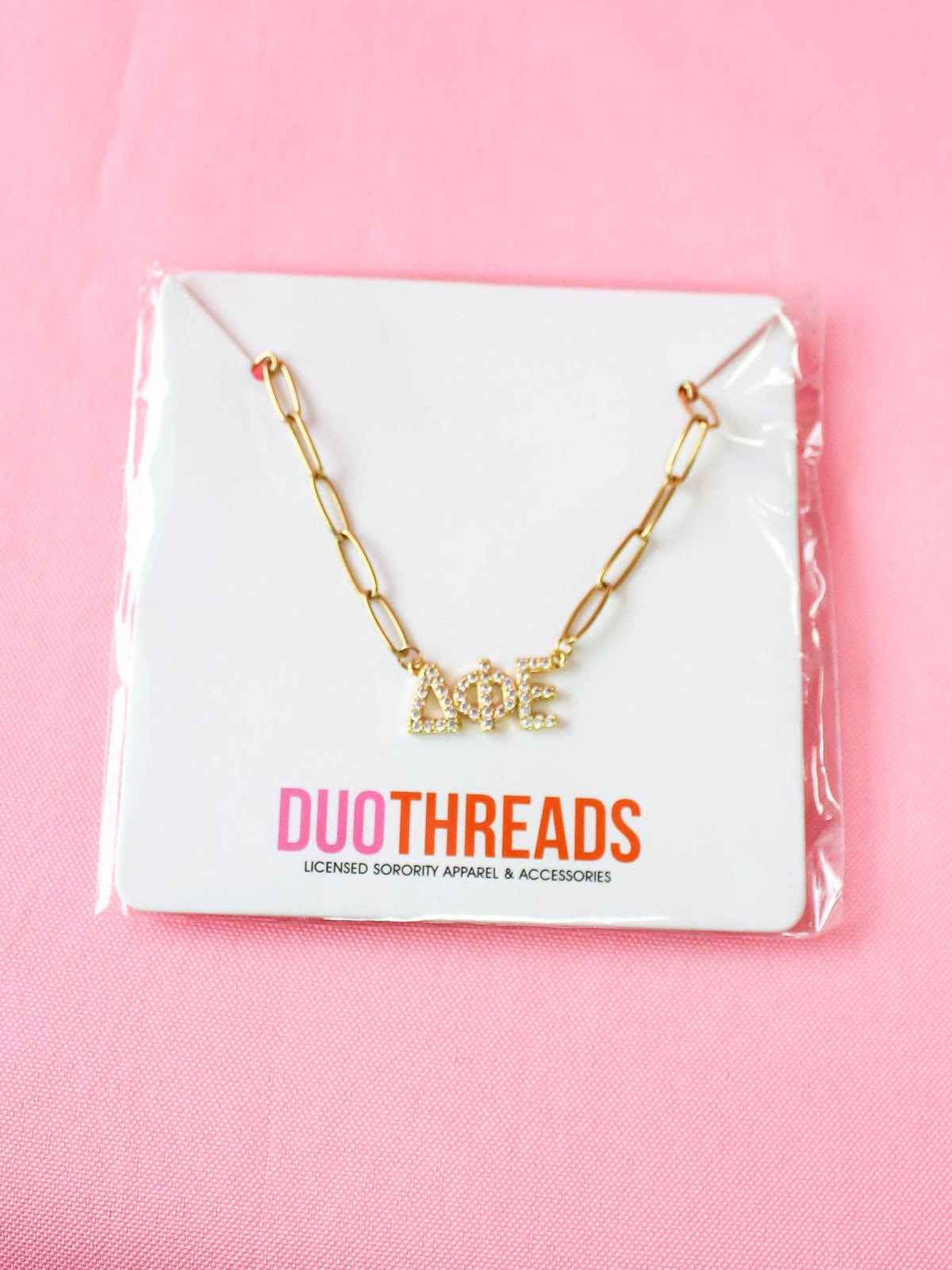 Rhinestone Sorority Necklace: CHI OMEGA