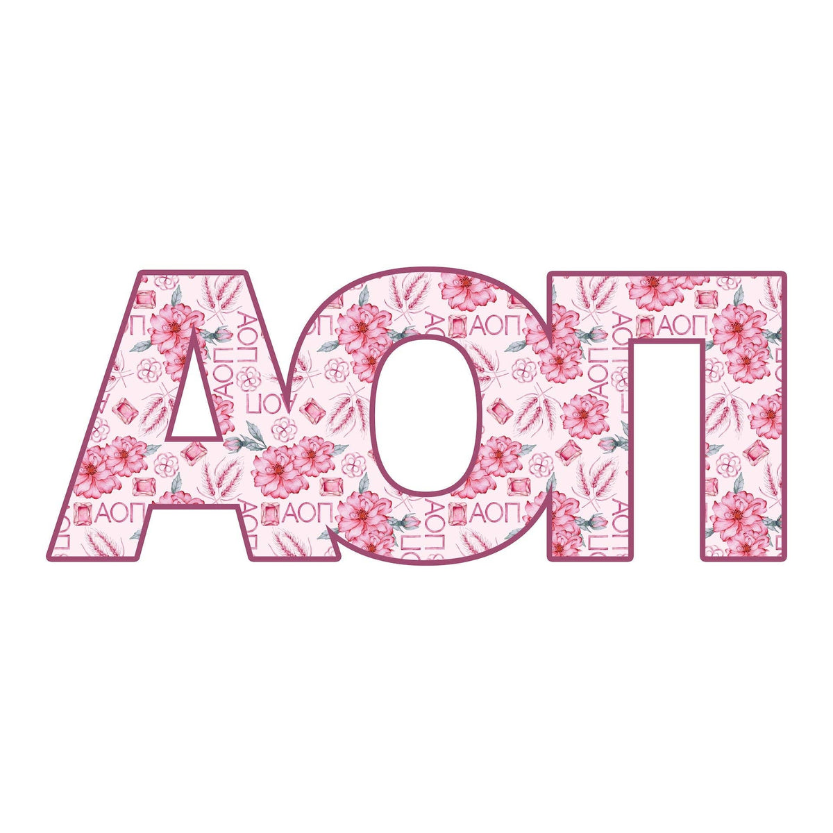 Alpha Omicron Pi Acrylic Shelf Decor