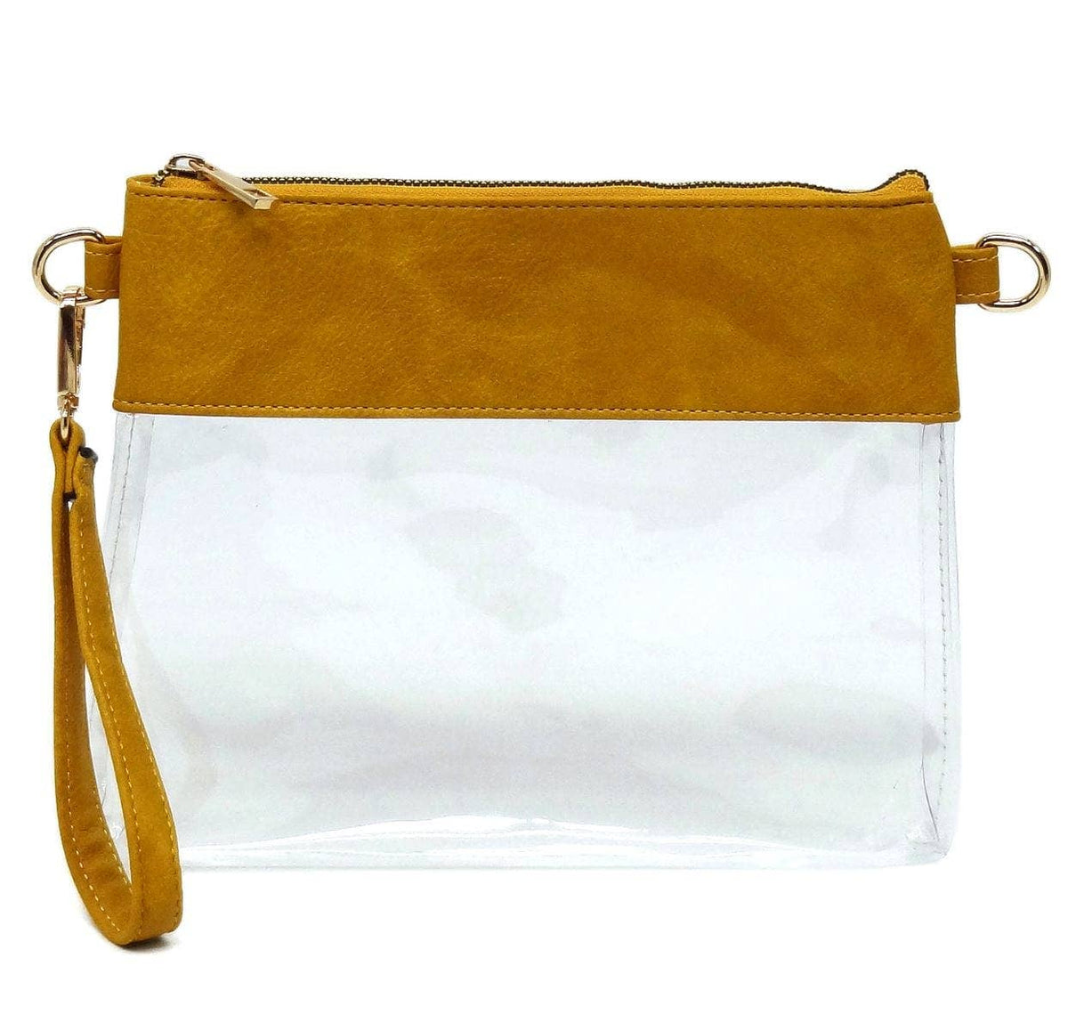 Game Day Clear Crossbody Bag Purse : Champagne Gold