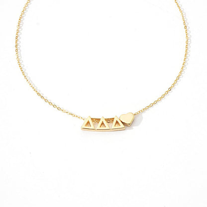 I Love My Sorority: Greek Letters Heart Necklace: Alpha Gamma Delta