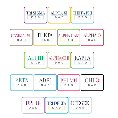 Sorority DAD Can Coolers Greek dad / Chi Omega / Slim