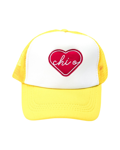 Sorority Whole Lotta Love Heart Trucker Hat: PHI MU