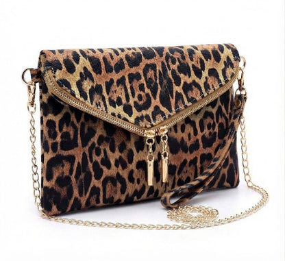 Sienna Leopard Print Envelope Crossbody Bag
