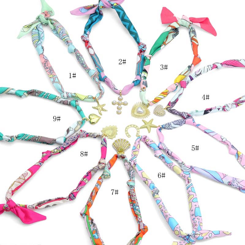 Silk Scarf Statement Necklace : Scarf only (No pendant)