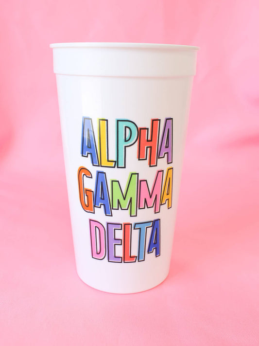 Alpha Gamma Delta Bring On the Fun Sorority Stadium Cup