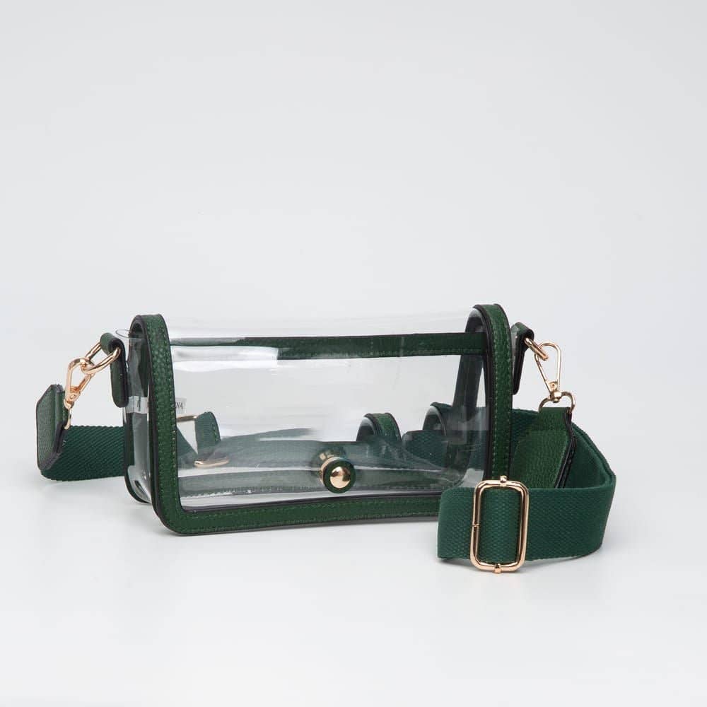 Lindsay Clear Gameday Crossbody Bag: Leopard