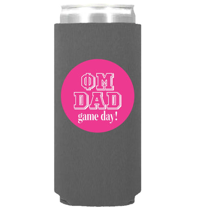Sorority DAD Can Coolers: Greek dad / Phi Mu / Regular