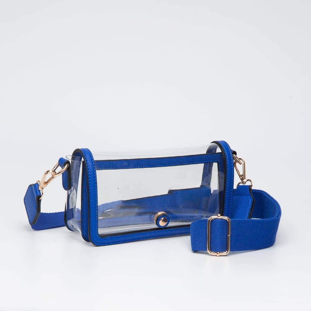 Lindsay Clear Gameday Crossbody Bag: Leopard